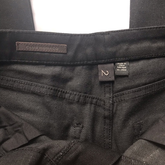 NEW Club Monaco Kayleigh Wideleg Denim Trouser Jeans Soot Black Size 2 - Picture 7 of 8